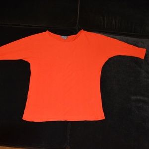 Vince dolman three-quarter sleeve top in orange